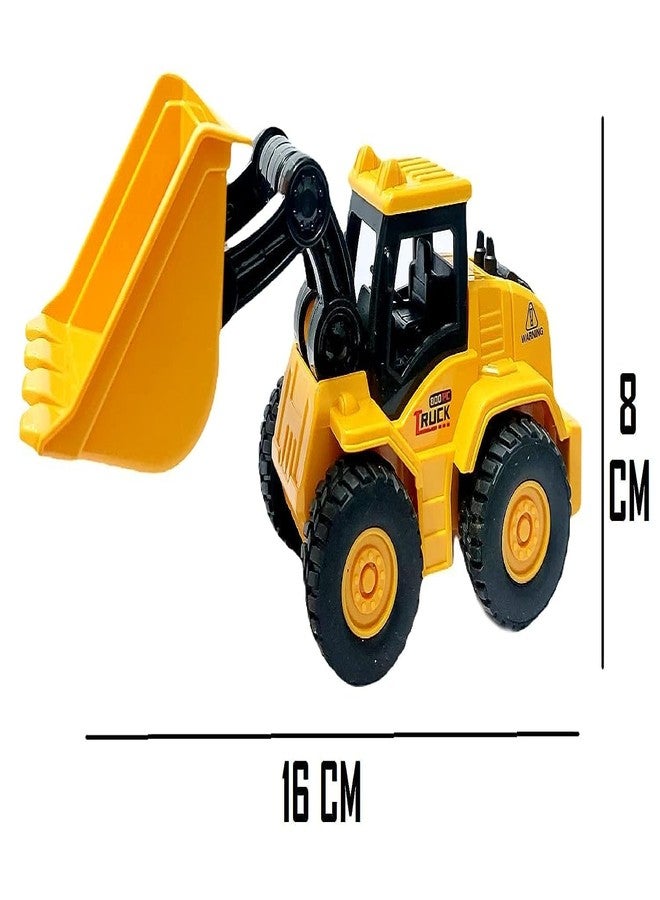 PLUSPOINT Excavator and Buldozer Dump Truck Toy Friction Powered Construction Vehicles with Moving Claw for Kids Pretend Play Toy Play Set Building Set for Kids 3-14 Yr (New Bulldozer+Excavator) - Image 5